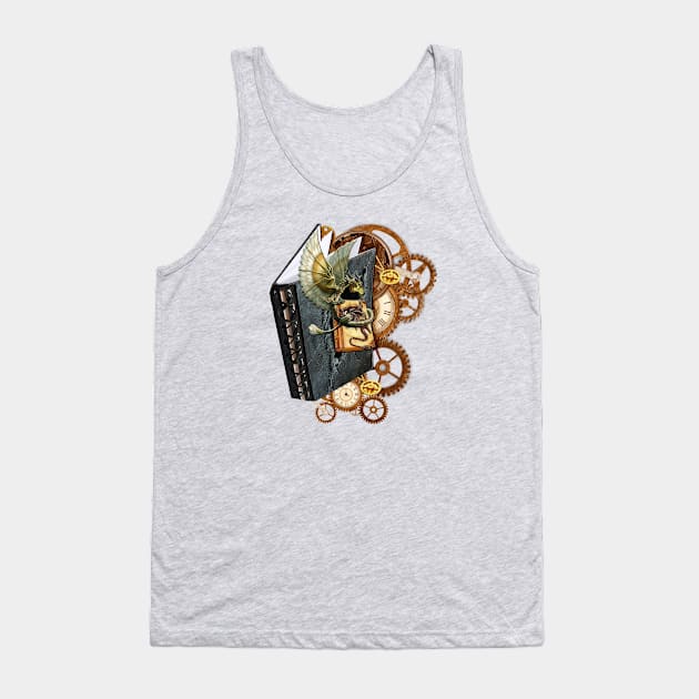 Steampunk-Art Dragon storybook & wheels shirt Tank Top by Nadine8May